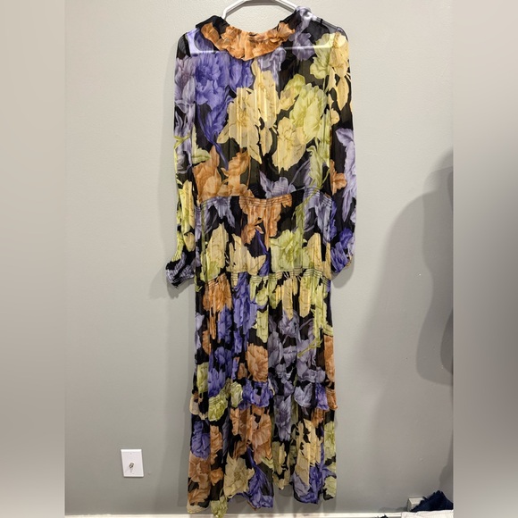 NWT Anthropologie Marais Printed Chiffon Maxi Dress size Small - Picture 4 of 11